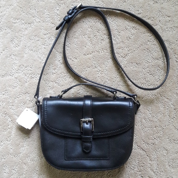 Coach Handbags - Coach Black Leather Cross Body Bag-Still has tags